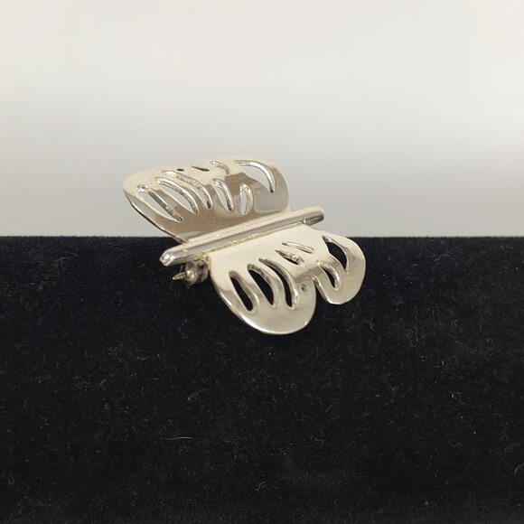 Vintage Taxco Butterfly Sterling Silver Brooch Mexico - Picture 6 of 8
